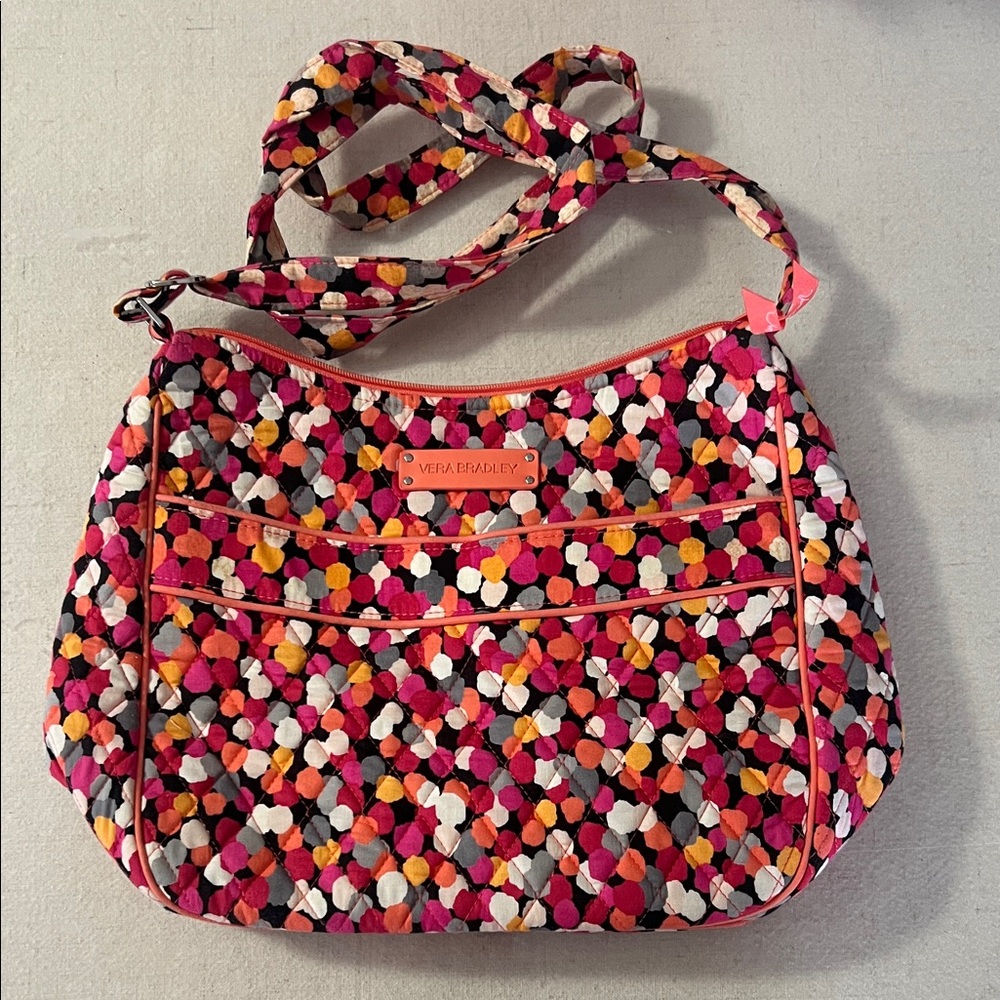 Vera Bradley Pink Multi Quilted Dot Crossbody Bag